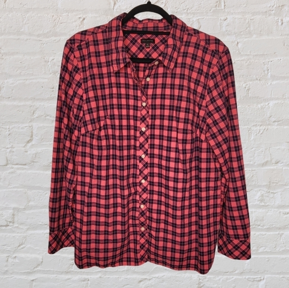 EUC Talbots Men's Plaid Button Down Shirt